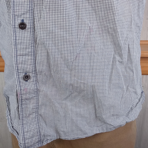 Sonoma Black White Checkered Pocketed Button Shirt - Picture 8 of 9